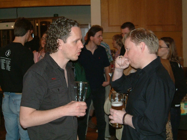 Irvin with Steve Wilson during the German Genesis Convention in 2004