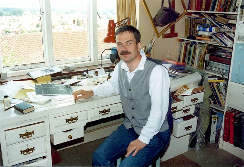 Peter Cross in his studio