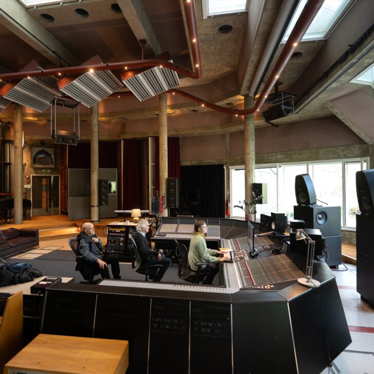 Tony Banks and Peter Gabriel at Real World Studios- Photo by York Tillyer